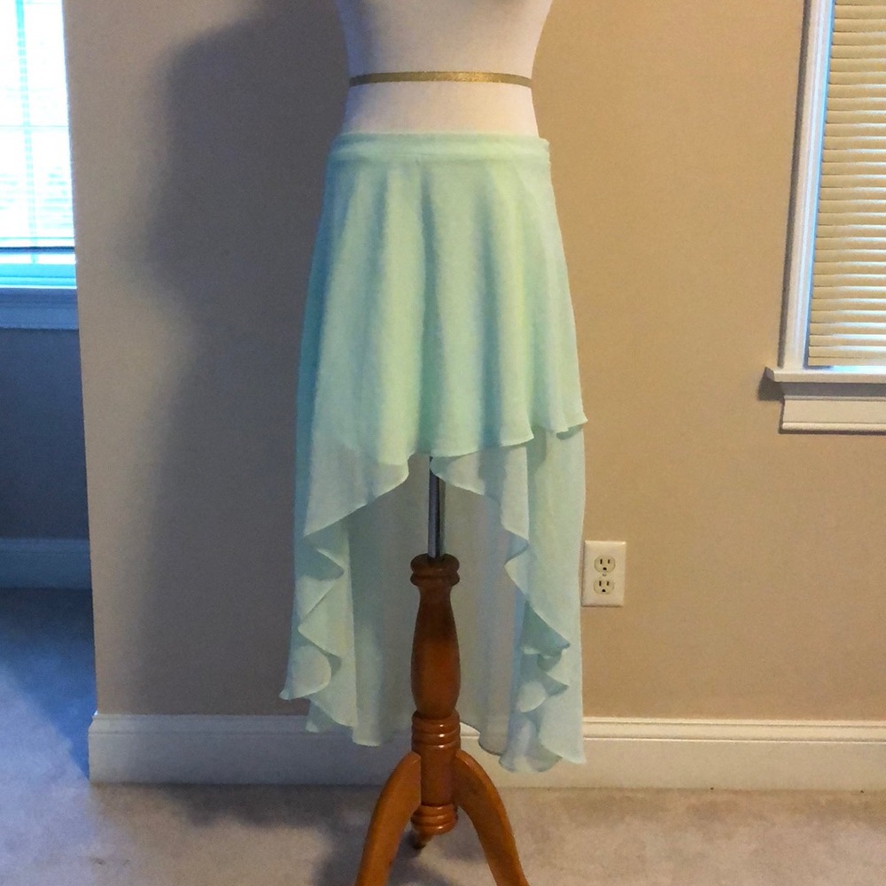 Mint High low skirt